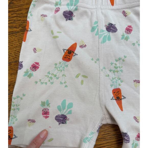 Hanna Andersson Girls' Veggie Print Short John Pajama Size 5 - Picture 4 of 6